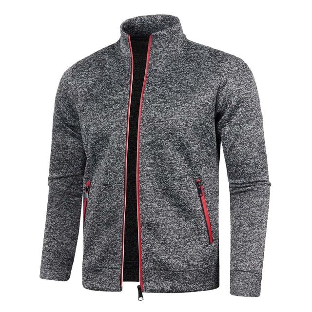 Men's Track Jackets Lightweight Full Zip Tops Casual Slim Fit Coat Workout Running Athletic Active Jacket With Pockets