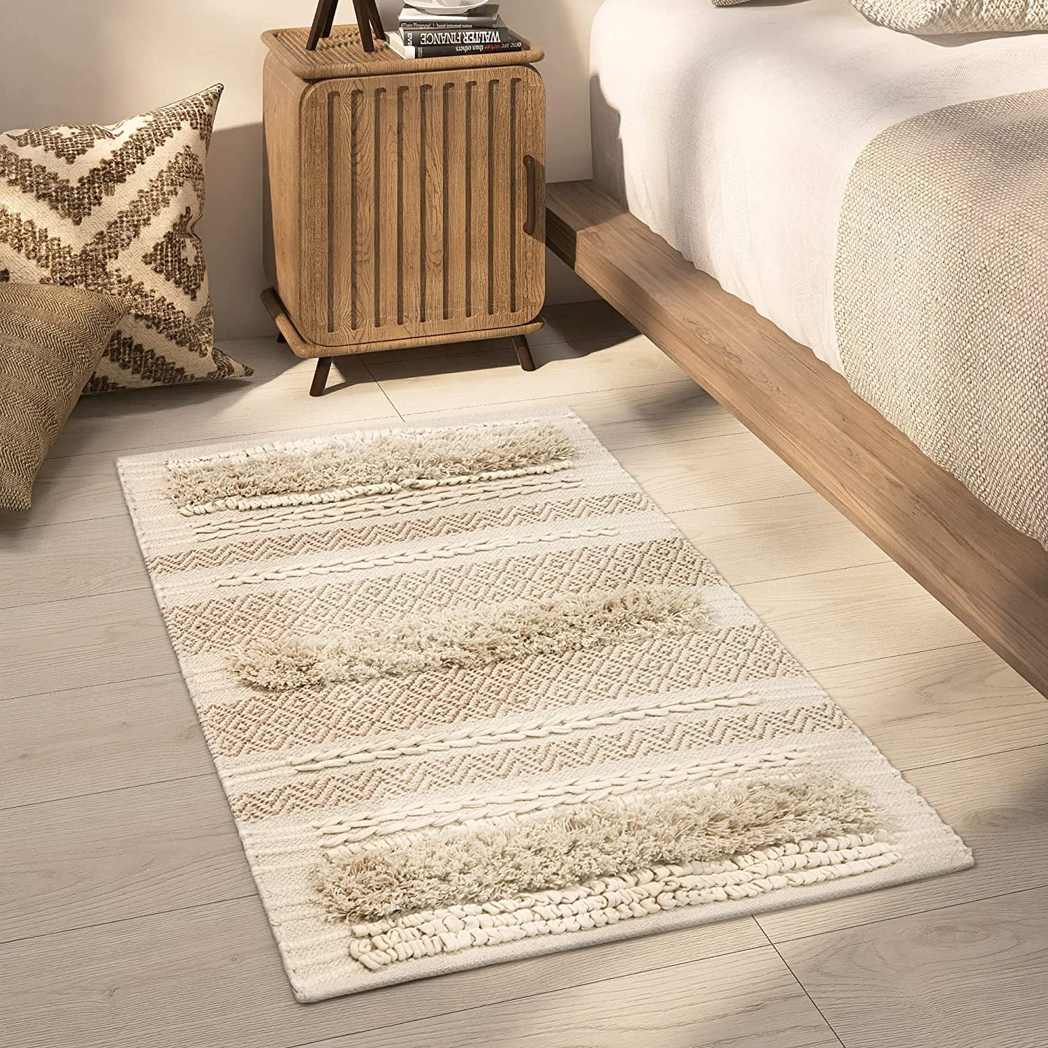 EARTHALL Area Rug 3x5, Washable 3x5 Rugs for Entryway, 100% Woven Boho Bedroom  Rugs 3x5, Low-Pile Small Living Room Area Rugs for Kitchen/Bedside/Bathroom,  Natural - Yahoo Shopping
