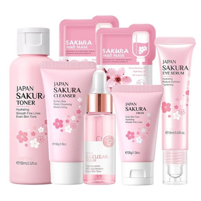 Set de cuidado de la piel Fashion Base Sakura Women con limpiador y sérum