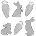 thumbnail image 1 of GFDYREE Easter Metal Cutting Dies Stencil Template Molds, Embossing Tool Die Cuts for Card Making Album Paper Scrapbooking DIY Décor Dies Craft (Rabbits and Carrots), 1 of 6