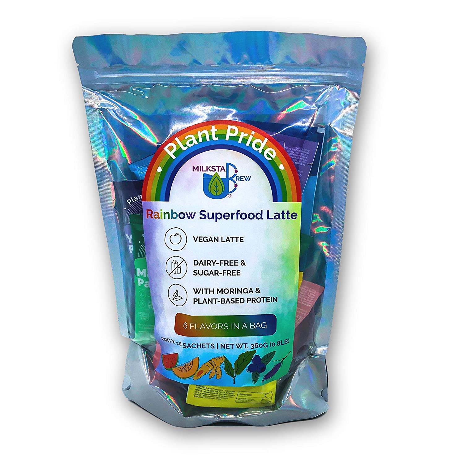 Milksta Breastfeeding Support Lactation Rainbow Latte Moringa Vegan