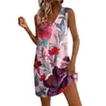thumbnail image 3 of Summer Dresses for Women 2026 Plus Size Sleeveless V-Neck Floral Printed Summer Flowy Casual Swing A-Line Sundress Beach Outfits, 3 of 8