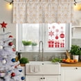 thumbnail image 6 of Orange Flowers Valances for Windows, Decorative Rod Pocket Window Valance Curtains, Boho Ethnic Retro Abstract Floral Art Short Curtain Drapes for Kitchen/Living Room, 2 Panels, 42" W x 18" L, 6 of 8
