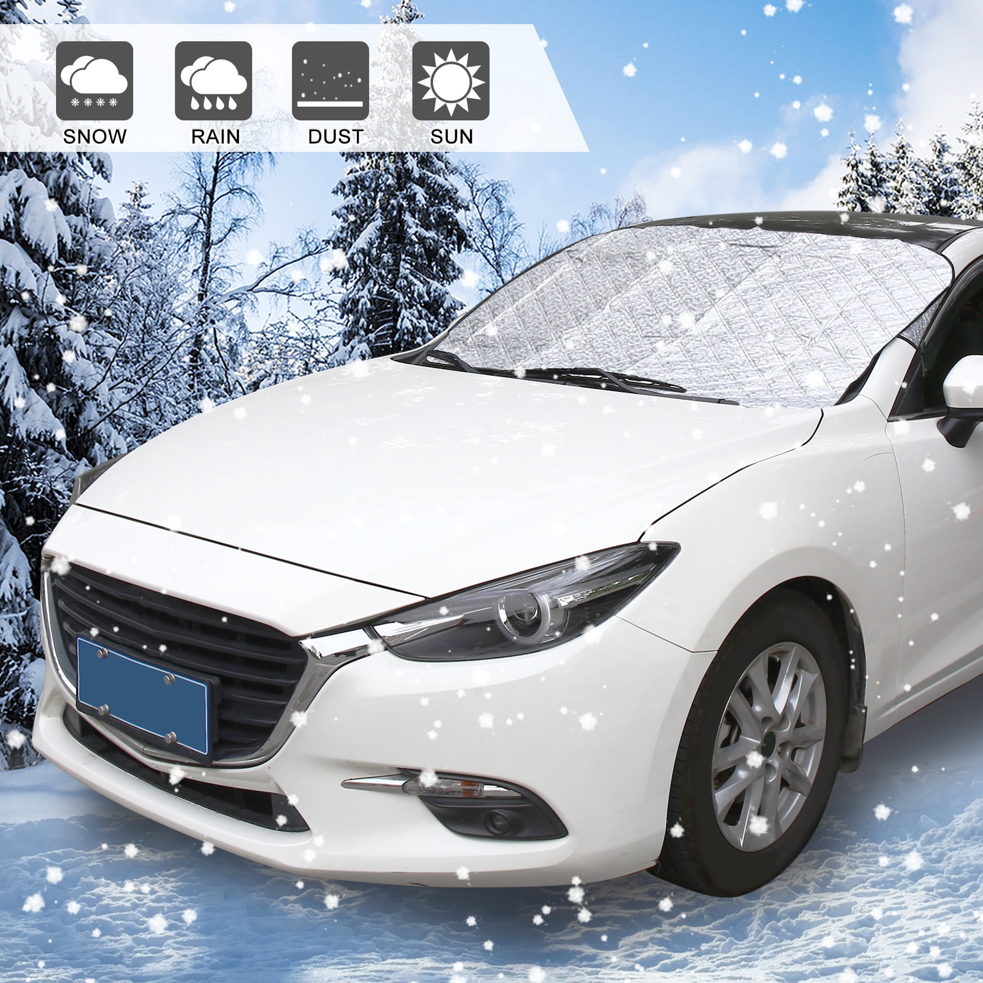 Unique Bargains Car Windshield Sunshade 4 Layer Sun Reflector Cover