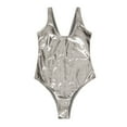 thumbnail image 4 of Idoravan Womens One Piece Swimsuits Women Shiny Metallic Two One Piece Swimsuits Bikini Bathing Suit Vest Jumpsuit, 4 of 6
