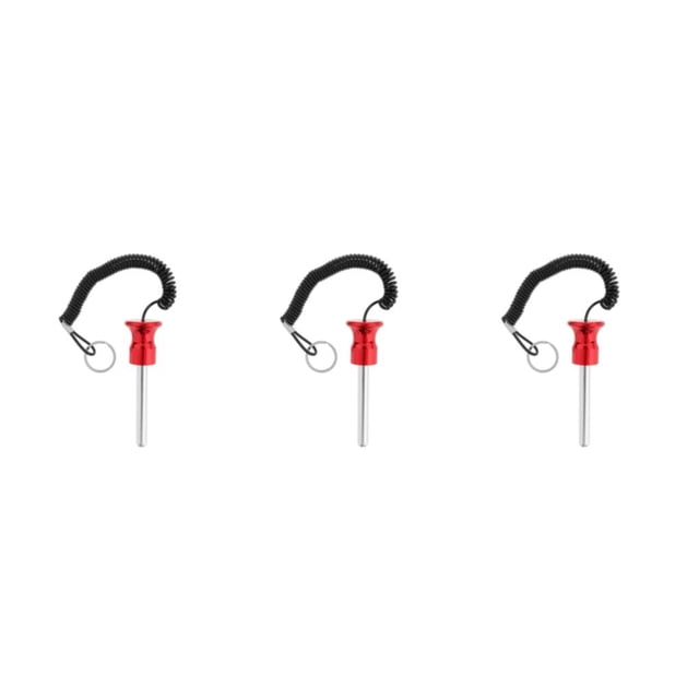 Maytalsory Magnetic Weight Stack Pin with Pull Parts Rope Replacement Red 10x80mm 3Set