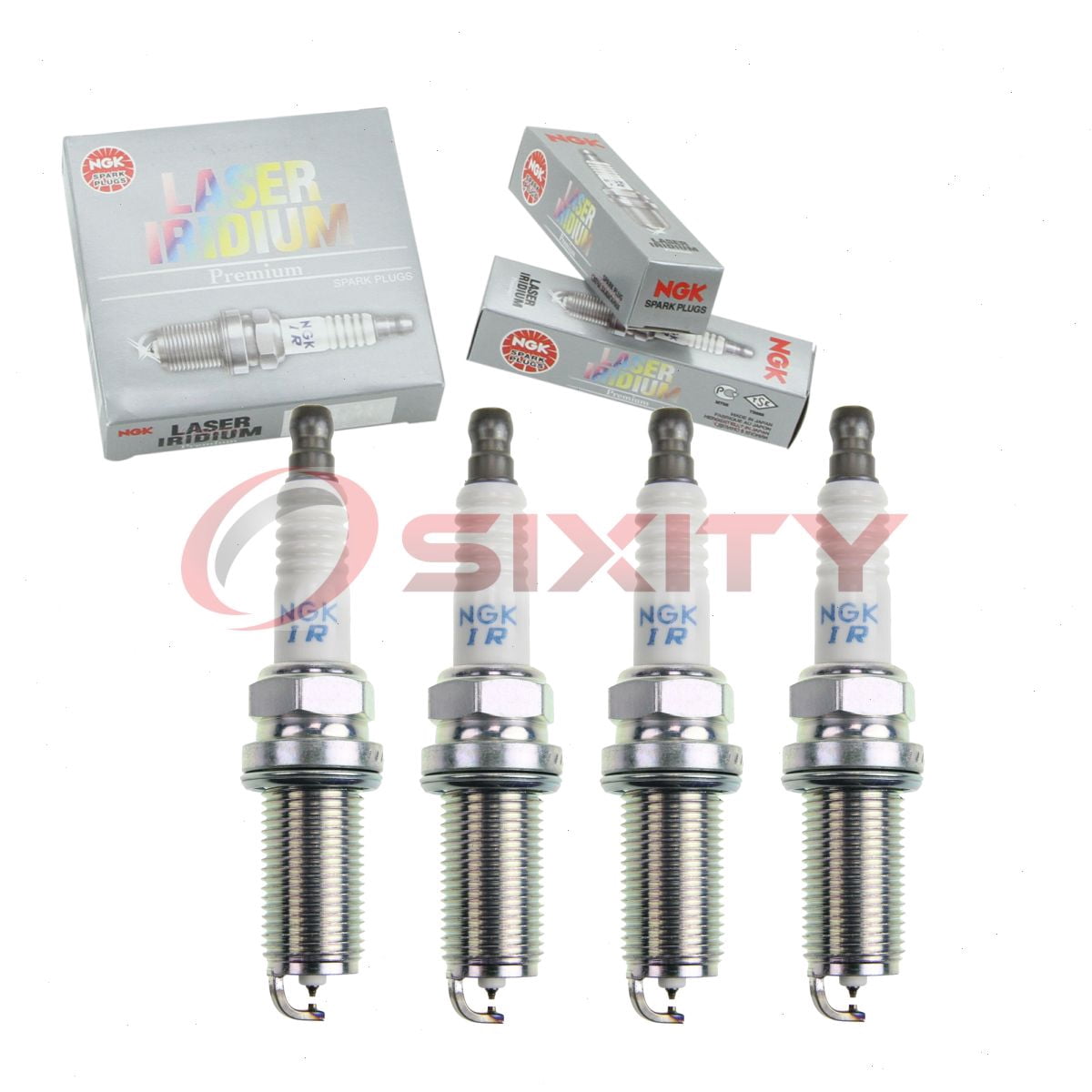 4 pc NGK 91961 Laser Iridium Spark Plugs for Ignition Wire Secondary