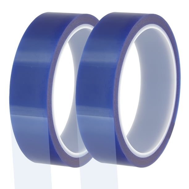 Cinta de Calor PET Uxcell Cinta de Transferencia Resistente a Alta Temperatura para Enmascaramiento de PCB, Empalme de Cables, Manualidades DIY 25mm x 33m 2 Azul