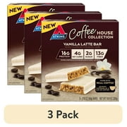 (3 pack) Atkins Protein-Rich Meal Bar, Coffee House Vanilla Latte Bar, Keto Friendly, 5 Count