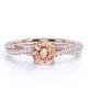 thumbnail image 1 of JeenMata Anillo de Compromiso con Morganita Rosa Tallada en Forma de Infinito de 1 Quilate en Oro Rosa de 18 K sobre Plata, 1 of 6