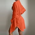 thumbnail image 2 of Womens Beach Cover Up Long Sleeve Button Down Shirts Summer Cotton Gauze Tops Swimsuit Coverup, 2 of 6