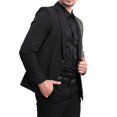 thumbnail image 5 of Chaqueta de banquete con un botón y solapa con muescas y media lentejuela informal para boda para hombre, 9 tamaños, 5 of 5