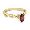 thumbnail image 2 of 0.25 Ct Garnet 925 Sterling Silver Yellow Plated January Birthstone Engagement Women Mother's Day Gift Ring, 2 of 3