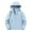 Light Blue, variant on Zpanxa Reversible Hooded Windbreaker Women, Packable Lightweight Waterproof Zip Up Rain Jacket