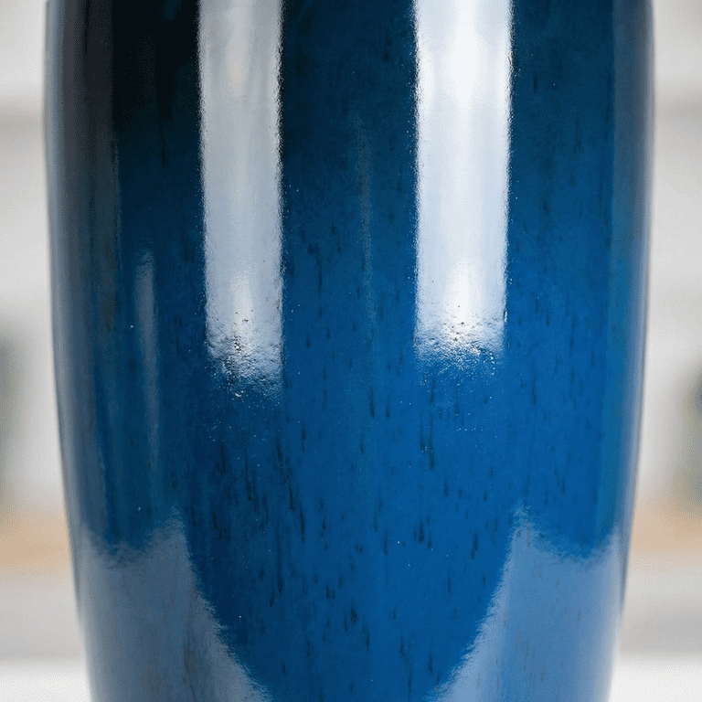 Bibana 21 inch Tall Round Planters, Blue, 2-Pack photo 5