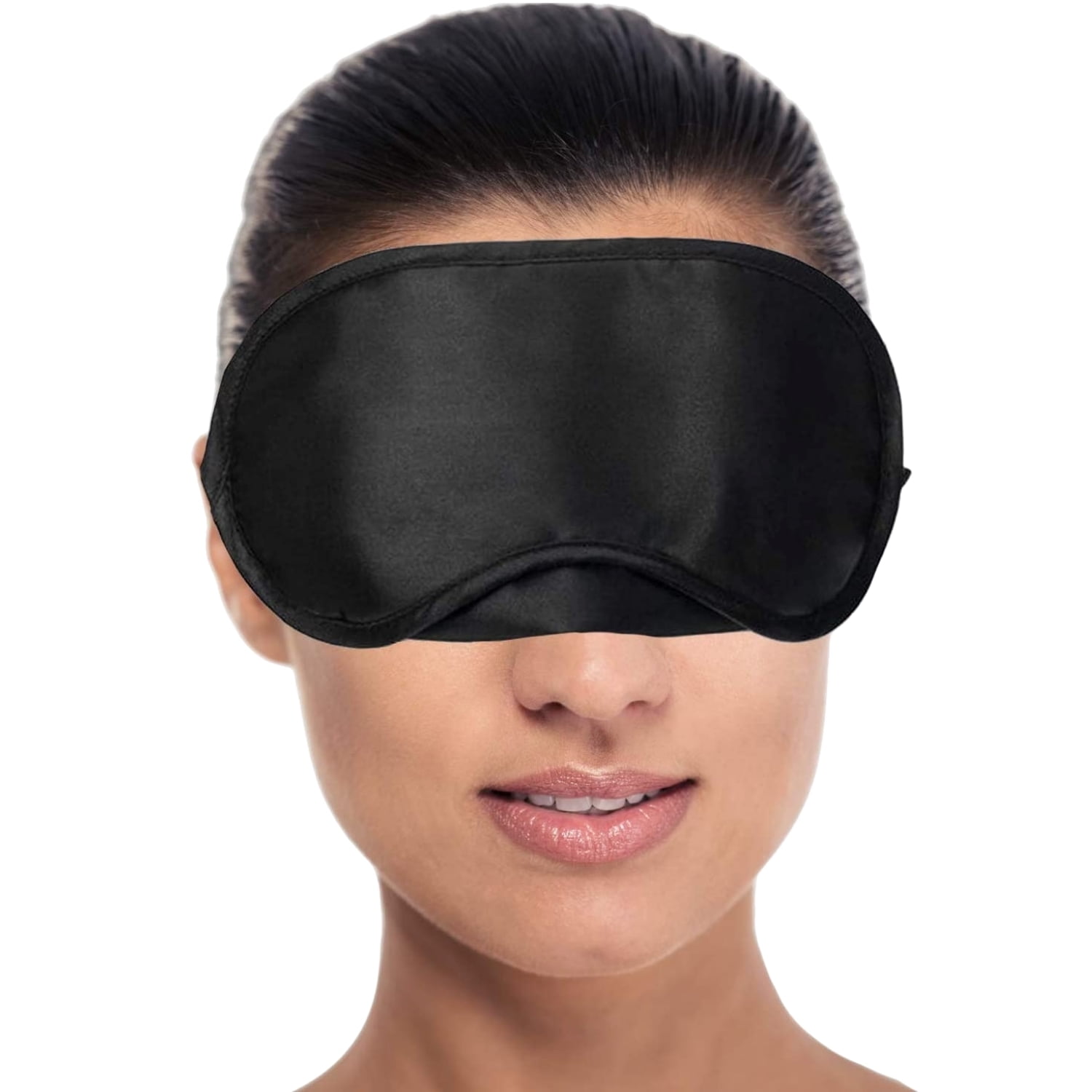 RiptGear Sleep Mask for Men and Women Silk Eye Mask for Travel Black