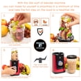 thumbnail image 2 of Batidora de licuado de musgo & piedra, licuadora personal compacta con tazas adicionales en forma de bala para bebidas congeladas, mini licuadora y tazas portátiles para llevar con tapas, licuadora de, 2 of 5