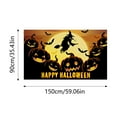 thumbnail image 3 of 3x5 Feet Halloween Garden Flag with Scary Pumpkin Face, Outdoor Indoor Decoration for Yard Porch, Seasonal Banner for Fall Holiday - Black, 3 of 5