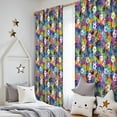 thumbnail image 5 of Blackout Kids Curtains,Football and Graffiti Multicolor Pattern Children's Insulated Curtains Set Of 2,Bedroom Essentials,Toddler Room Decor 52"x84", 5 of 5