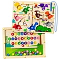 thumbnail image 1 of Maze Toy UMEREACT 2 en 1 con alfabeto magnético y dinosaurio de más de 3 años, 1 of 6