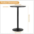 thumbnail image 2 of KKTONER Waterproof Round Pub Table, Black, 2 of 4
