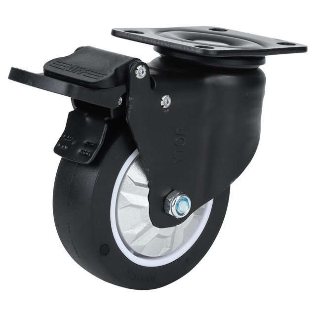 Rueda giratoria, soporte de acero al manganeso, ruedas giratorias de 4 direcciones, ruedas rígidas, diseño fácil de usar