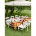 thumbnail image 3 of Outdoor Tablecloth with Umbrella Hole and Zipper, Orange Yellow Pumpkin Fall Rectangle Table Cloth 60x84 Inch Waterproof Tablecloth, Thanksgiving Leaves Botanical Wooden Picnic Table Cover for Patio, 3 of 7