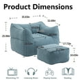 thumbnail image 5 of Homefun Bean Bag Chair for Adults & Kids -Plush Lounger Memory Foam Lazy Sofa Ottoman Durable for Patio/Living Room, 5 of 7