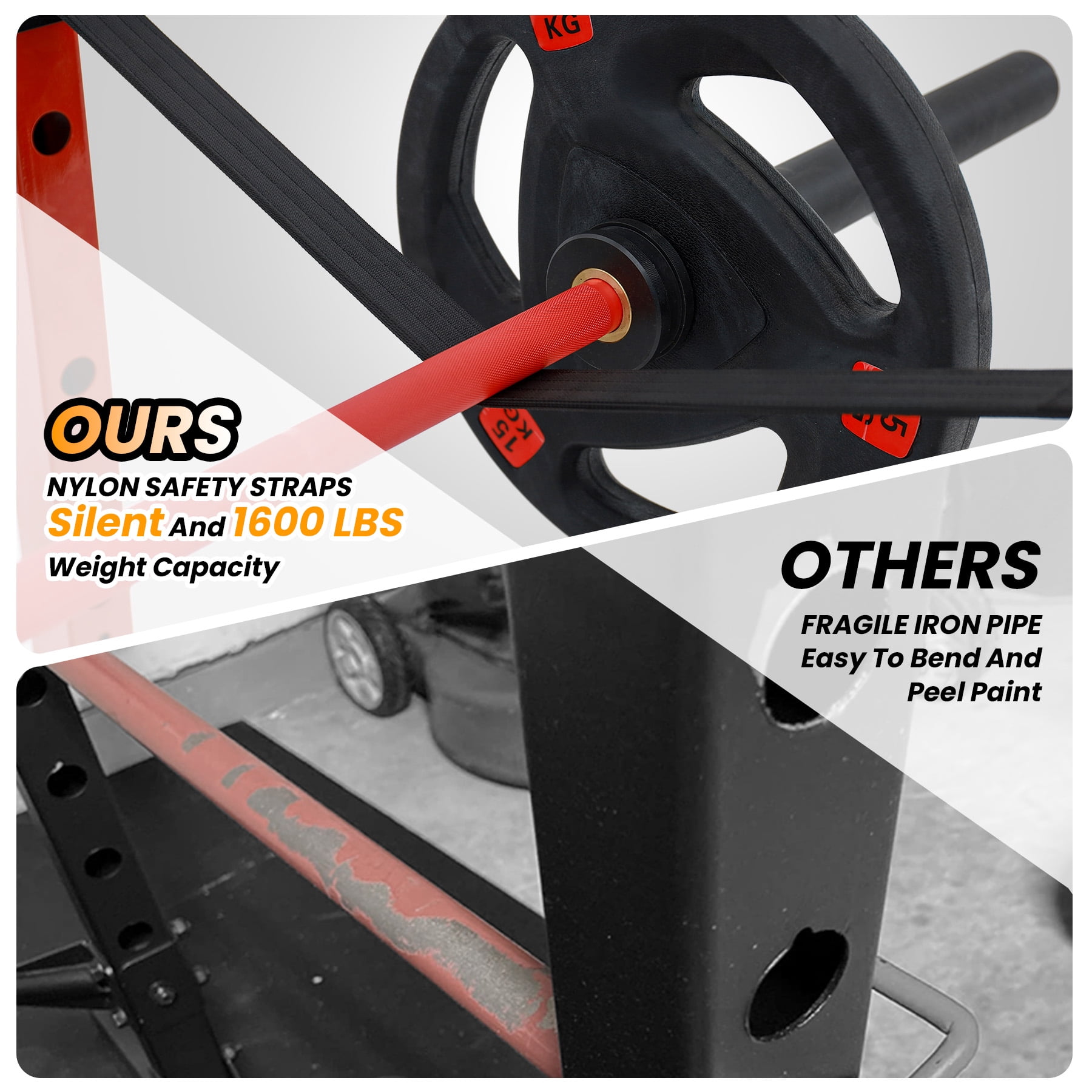 Power Cage with LAT Pulldown, 1600LBS Multi-Functional Home Gym Squat Rack with Cable Pulley System, Dip Bars & Landmine Attachment