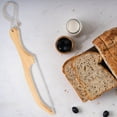 thumbnail image 4 of Bread Slicer for Homemade Bread, Wooden Sourdough Bread Serrated Knife, Sourdough Slicer, Bow Bread Knife for Bagels, Baguettes and More, Premium Stainless Steel Bread Cutter, 4 of 6