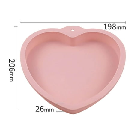

opvise 6/8 inch Round Love Heart Shape Reusable Silicone Cake Mousse Mold Baking Tools