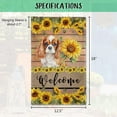 thumbnail image 5 of Havanese Sunflower Garden Flag Watercolor Dog Welcome Spring Summer Wooden Print Flag Banner Outside Yard Decor 12.5X18 Inch Double Side, 5 of 6