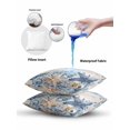 thumbnail image 6 of Outdoor Pillows Waterproof, Blue Starfish Coastal Throw Pillows with Inserts Included, Eucalyptus Summer Nautical Shell Vintage Indoor Outdoor Decorative Lumbar Pillow for Bed/Couch 12"x20", 2Pcs, 6 of 8
