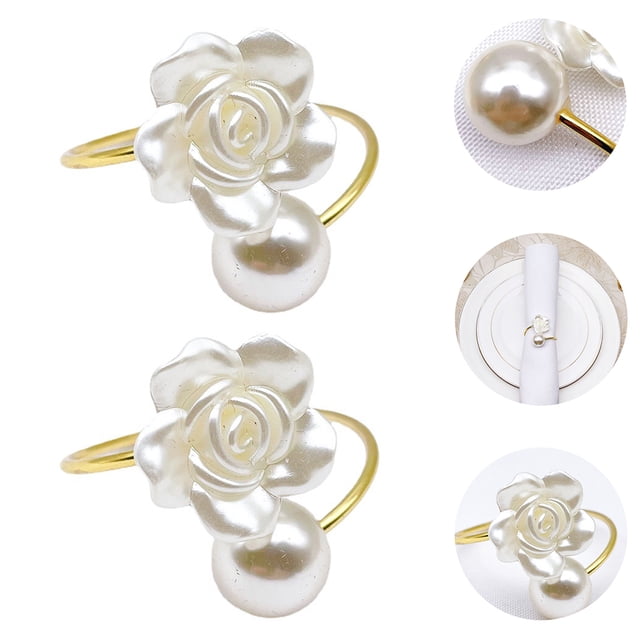 unbranded 2Ud Para Servilletas Con De Flores De Para Uso En Y Celebraciones