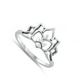 thumbnail image 4 of Elegant Open Lotus Flower Ring .925 Sterling Silver Band Jewelry Female Male Unisex Size 4, 4 of 4
