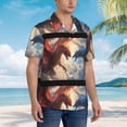 thumbnail image 6 of Picia Cloud Red And Blue Dragon Gentle Cotton Regular Fit Short Sleeve Casual Hawaiian Shirt for Men-Small, 6 of 8