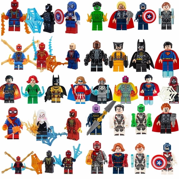 36-Piece Hero Minifigures Collection – Movie-Inspired Action Figures Building Blocks, Includes 36 Unique Characters, Gift for Kids & Fans