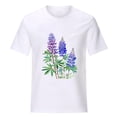 thumbnail image 4 of Ichuanyi Women's Fashion Floral Plant Print Short Sleeve Tee Female Round Neck Loose T-shirt, 4 of 6