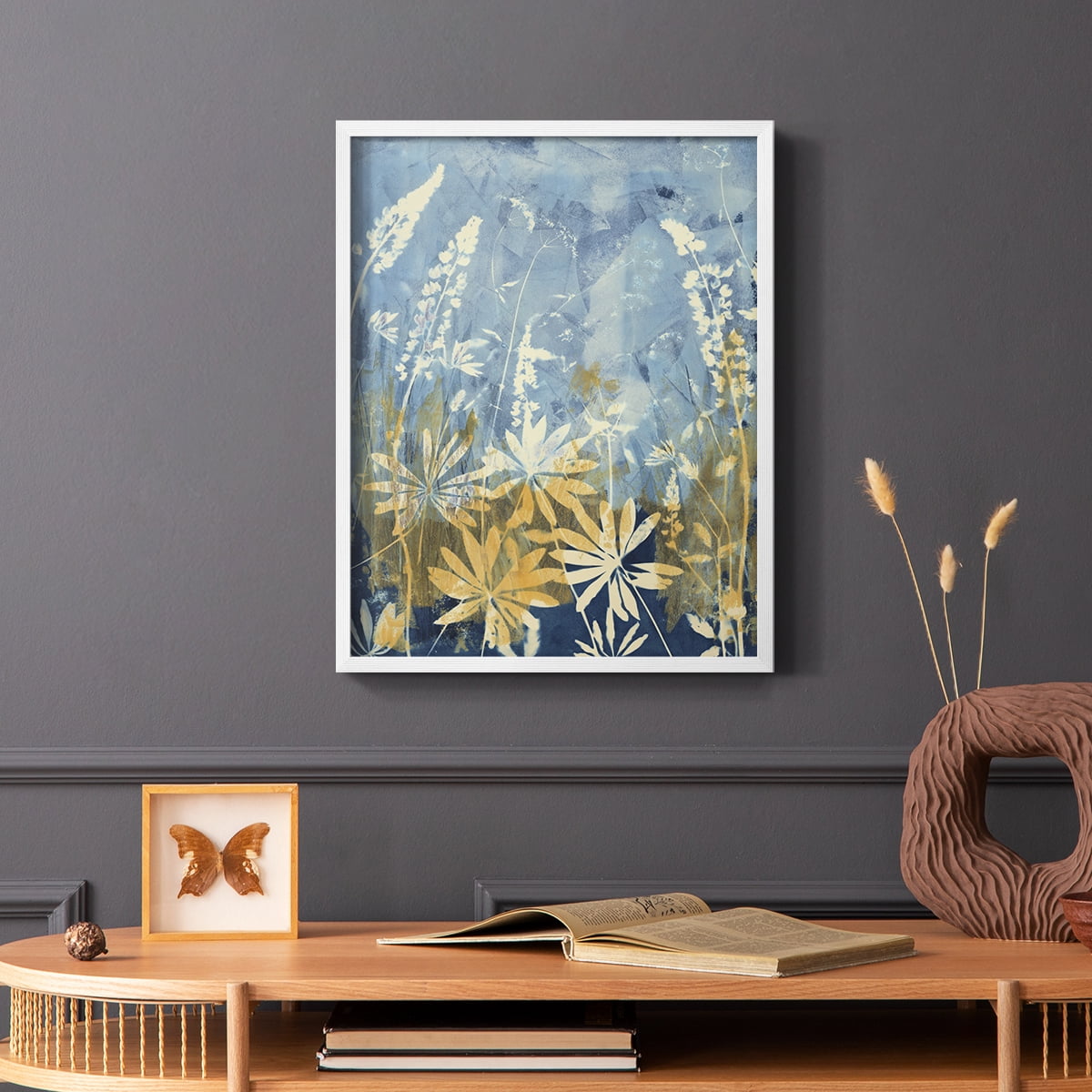 Wild Lupine Framed Print in White Solid Wood 11 x 14 Framed Print