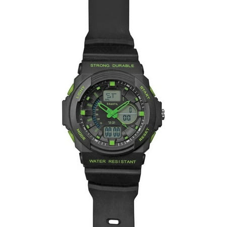 Dakota DK3566 Tough Ana-Digi Black / Green Casing Wrist Watch Water Resistant