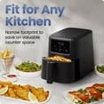 thumbnail image 2 of Chefman TurboFry 3-in-1 Air Fryer, 450°F Max Temp with 3.5 Qt. Nonstick Basket – Black, 2 of 8