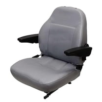 Gray Seat w/armrests Fits Exmark, Fits Toro Zero Turn Mowers