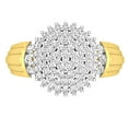 thumbnail image 2 of Dazzlingrock Collection Round White Diamond Cluster Right Hand Ring for Women (0.47 ctw, Color I-J, Clarity I1-I2) in 14K White & Yellow Gold, Size 4, 2 of 6
