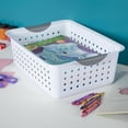 thumbnail image 4 of Sterilite Medium Ultra™ Basket, Open Plastic Storage Bin, Organization Solution, White, 4 of 6