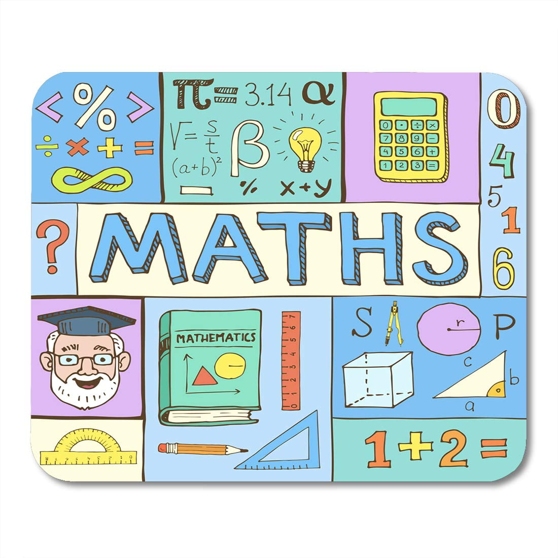 JSDART Mathematics Maths Colorful Doodle Mathematical Formulas Numbers