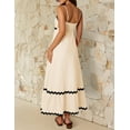 thumbnail image 4 of Women's 2024 Summer Spaghetti Straps Sleeveless Backless Sundress Flowy Smocked Lace Swing A Line Midi Dress, 4 of 6