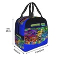 thumbnail image 5 of Geometry Dash Lunch Bag, Insulated Lunch Box Large Capacity Reusable Insulated Cooler Lunch Totes Bag For Work Office School Camping Travel Picnic, 5 of 7