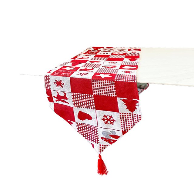 Camino de mesa navideño Decoración de mesa navideña Suministros para cenas navideñas