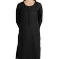 thumbnail image 5 of Moomaya Solid Kurta Pajama Set For Women Ethnic Set Full Sleeve Indian Formal Cotton Clothing, 5 of 7