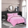 thumbnail image 2 of 1500 Collection 3pc Duvet Cover Set with Pillow Shams Full/Queen, Light Pink, 2 of 5